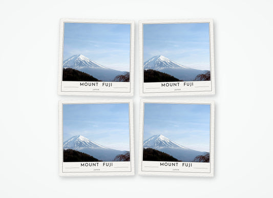 mount fuji poster coaster 4 pack color