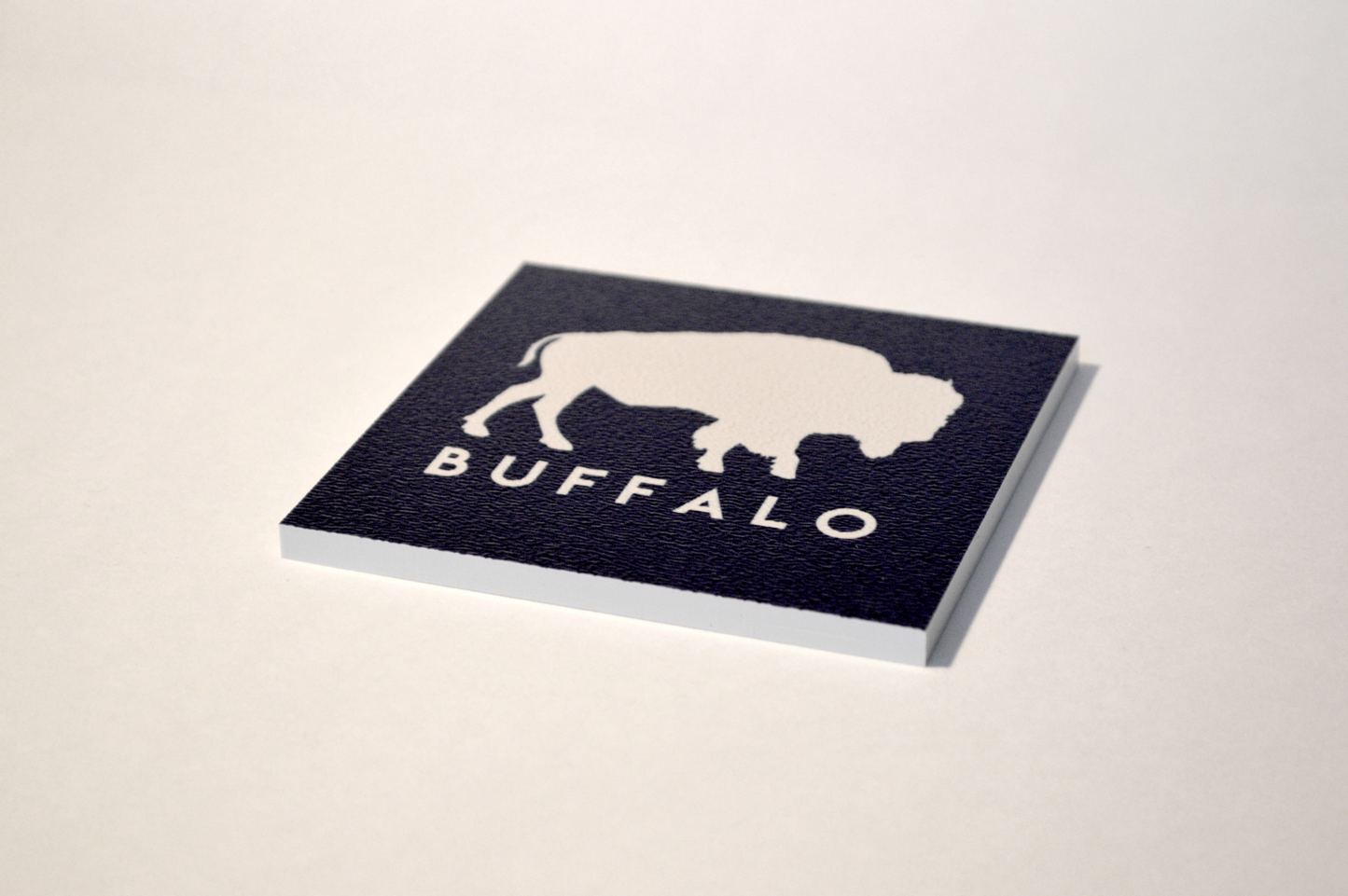 Buffalo Classic Blue Square Coaster Designed and Handcrafted in Buffalo NY