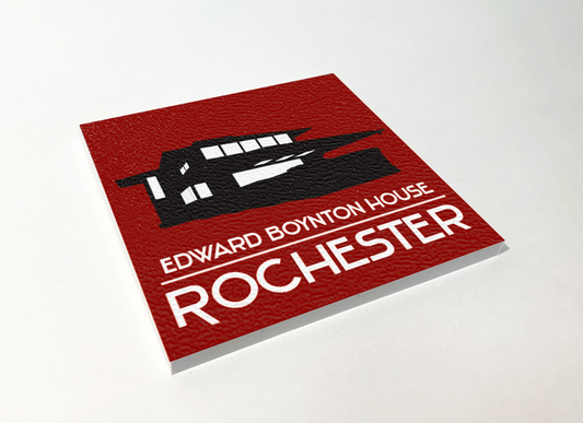 Rochester Edward Boynton Frank Llyod Wright House Silhouette ABS Plastic Coaster