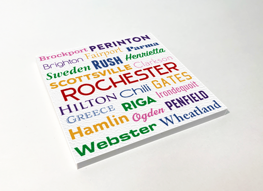 Rochester Townships Word Cloud ABS Plastic Coaster