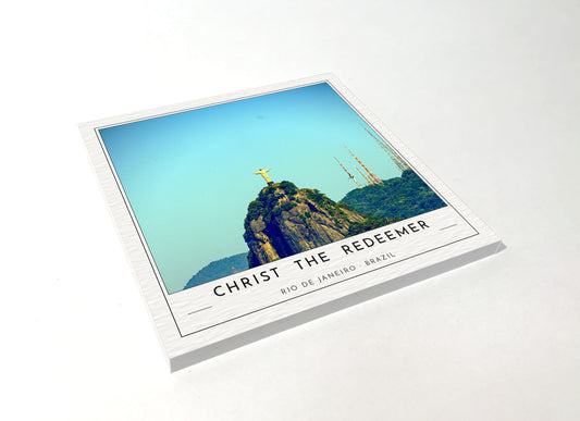 christ the redeemer poster coaster color