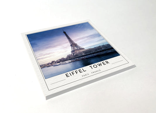 eiffel tower poster coaster 4 pack color