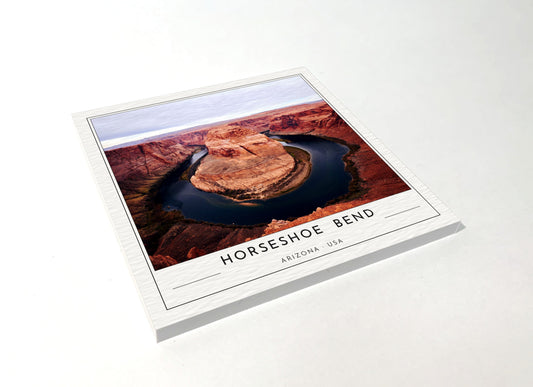 horseshoe bend poster coaster 4 pack color