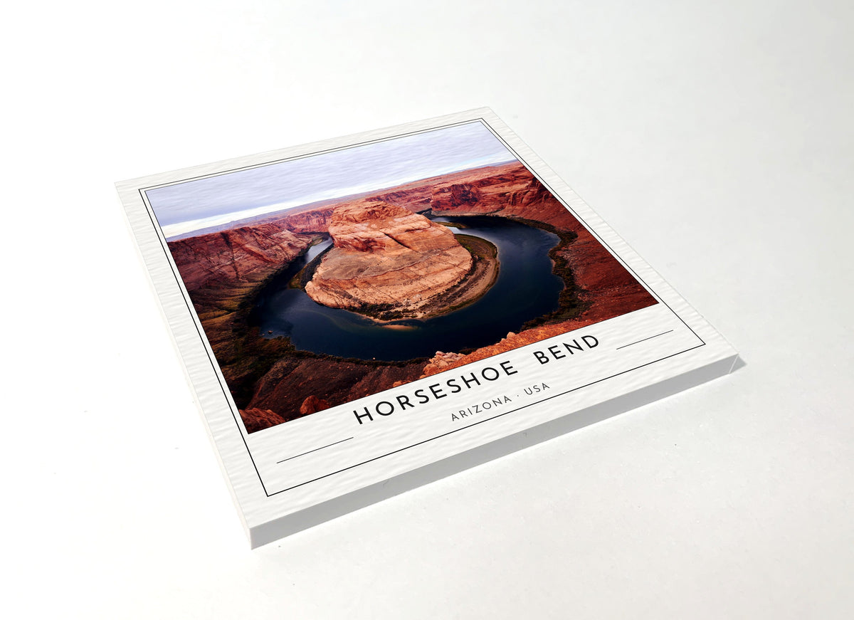 horseshoe bend poster coaster color