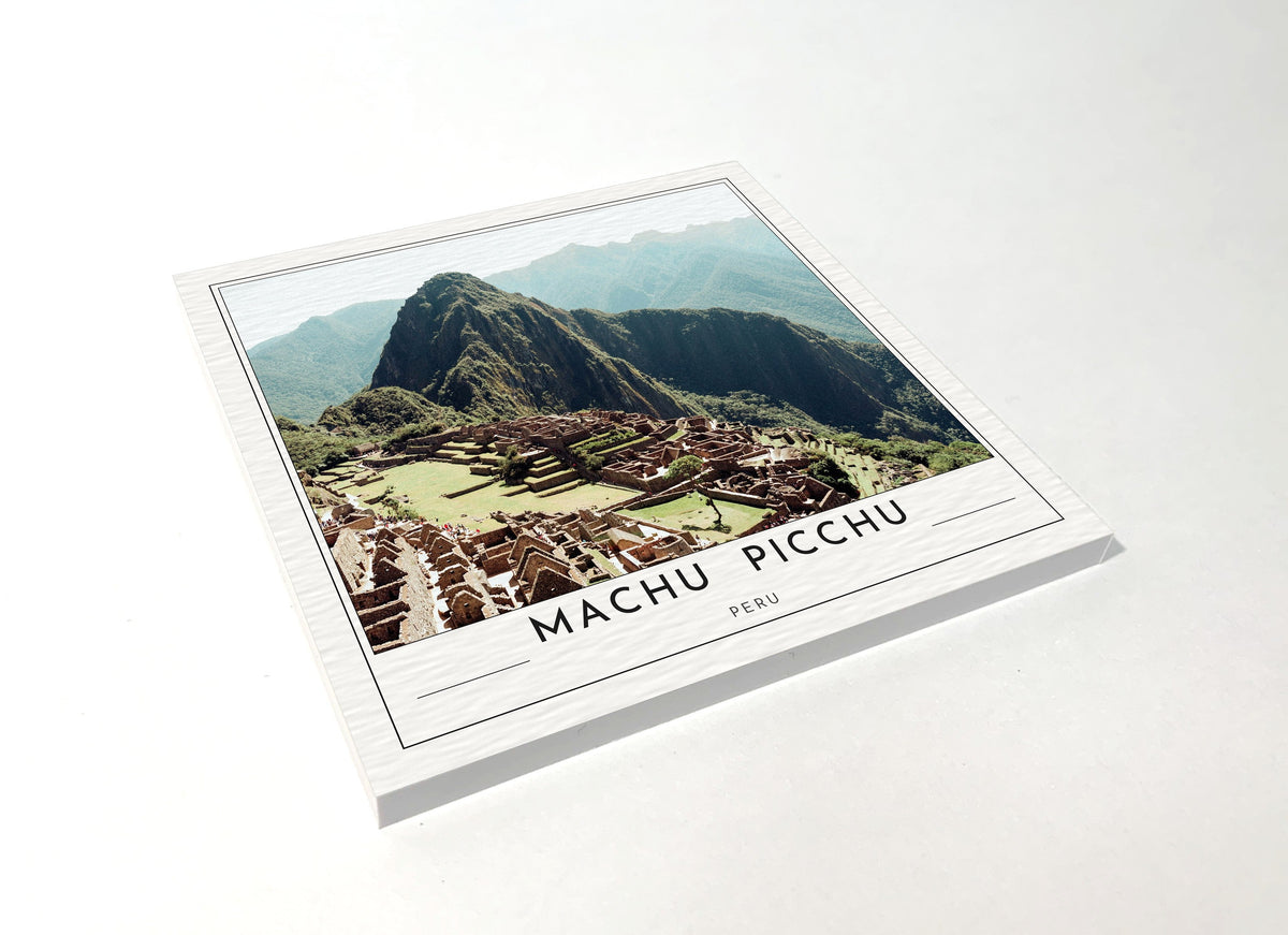 machu picchu poster coaster 4 pack color