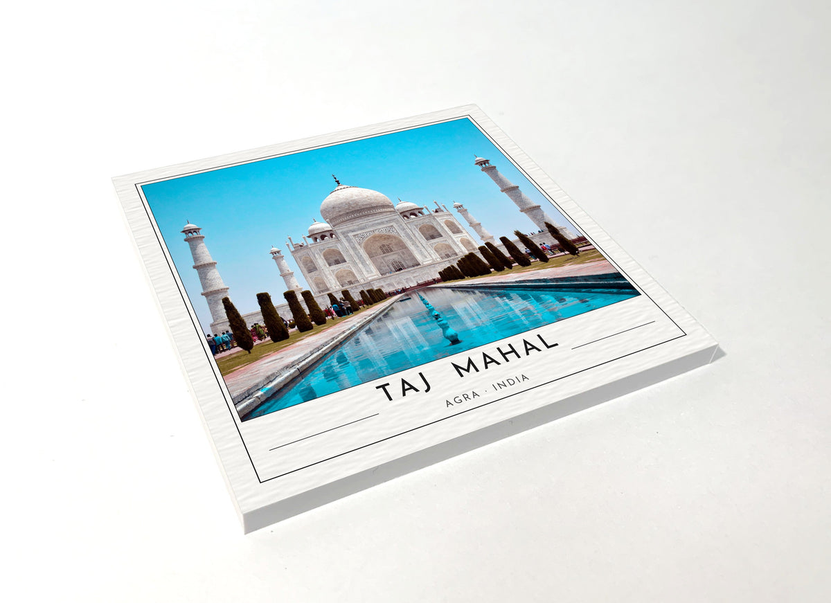 taj mahal poster coaster color