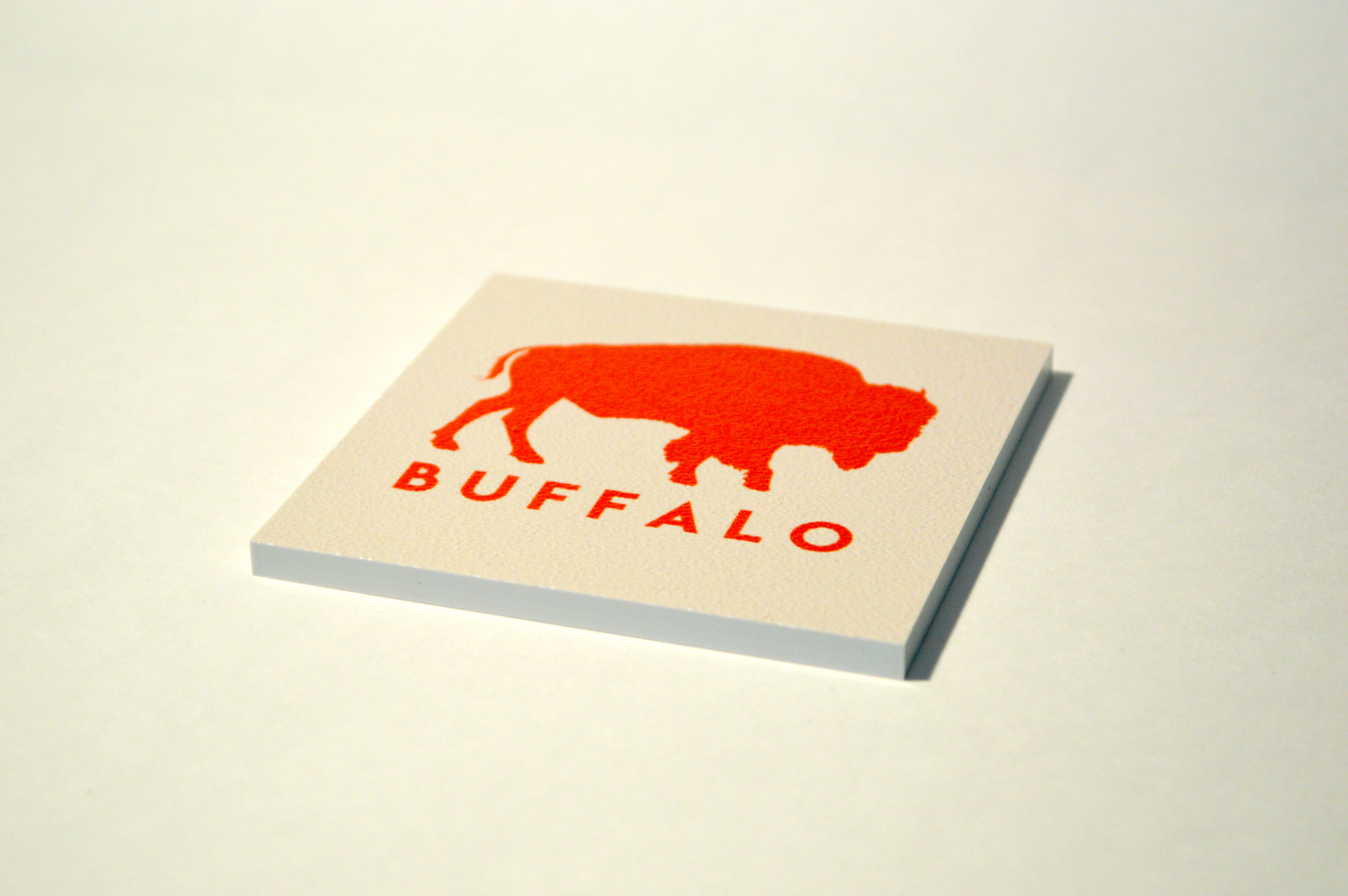 Buffalo Classic Red Square Coaster 4 Pack Designed and Handcrafted in Buffalo NY