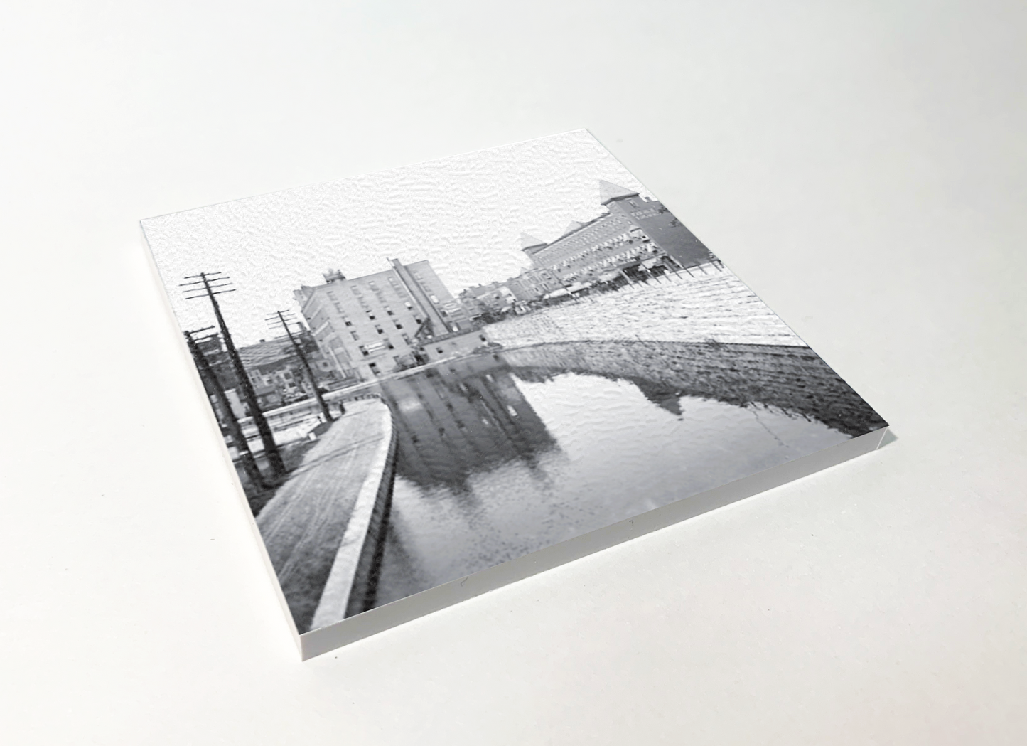 Erie Canal Rochester Square ABS Plastic Coaster 4 Pack Designed and Handcrafted in Buffalo NY