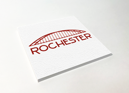 Rochester Red Bridge ABS Plastic Coaster 4 Pack Designed and Handcrafted in Buffalo NY